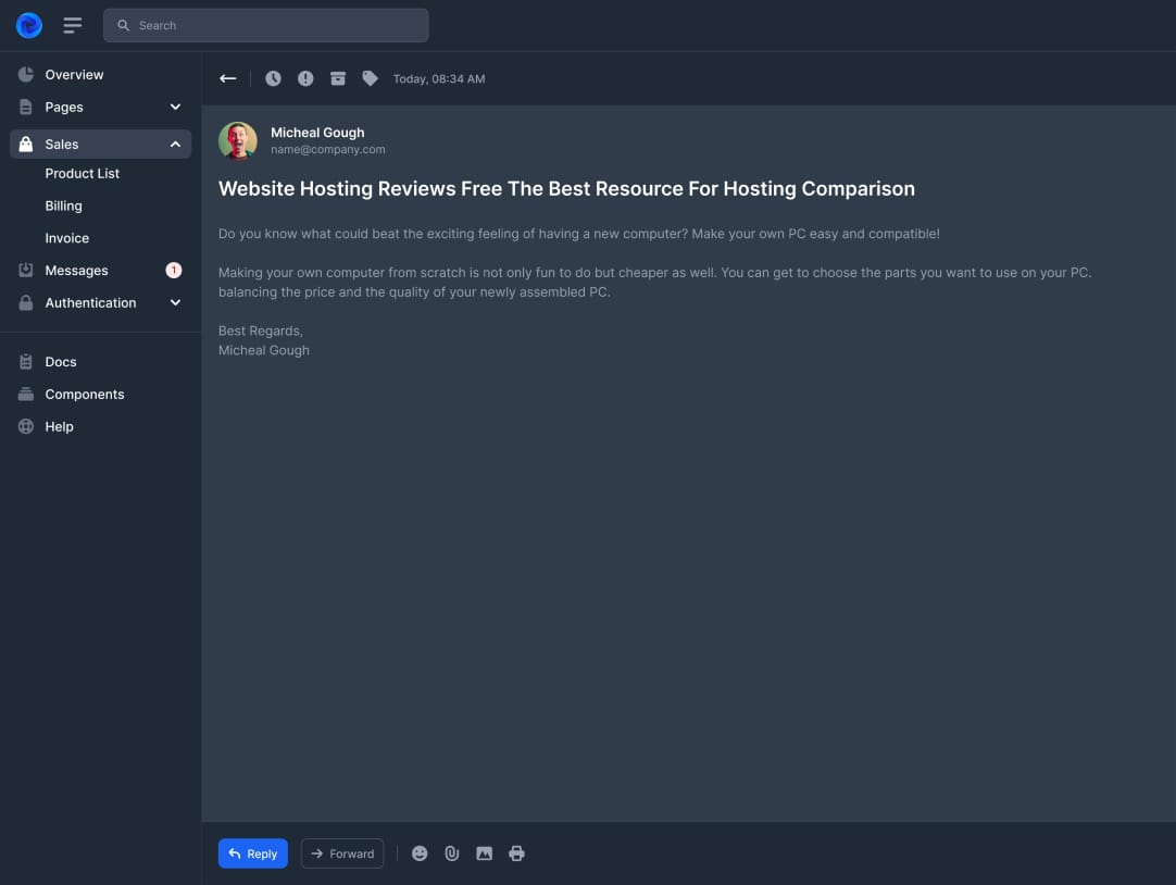 project mockup dark